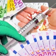 Geld, Spritze, Tabletten