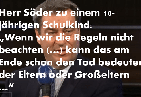 Söder zu einem Schulkind
