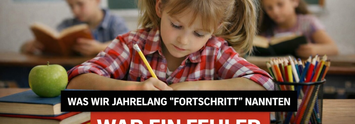 Schulkind schreibt mit Stift und Papier im Klassenzimmer – Schweden und Dänemark kehren zu analogem Unterricht zurück